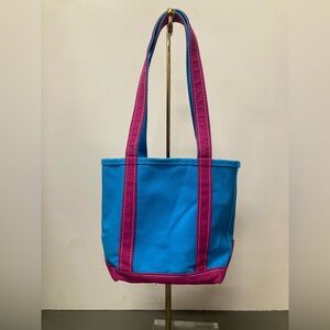 L.L. Bean Tote- 90s Blue and Pink Purse